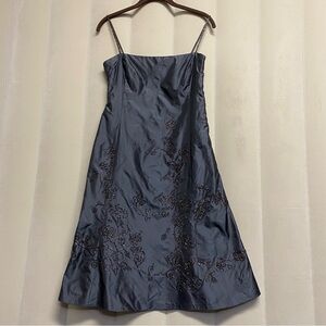 Ronit Zilkha Women’s Dress Size 12 Designer 100% Silk Beaded Luxury Feminine